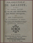 Traduction de Salluste, сборник произведений Саллюстия