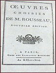 Избранные сочинения Жана Батиста Руссо. Oeuvres choisies de M. Rousseau