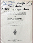 Technische Schwingungslehre [с автографом Капицы С.П.]