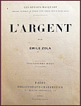 Переплет А.П. Петцмана] L’Argent. Emile Zola. Деньги. Эмиль Золя 