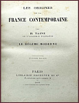 Les origins de la France Contemporaine. Le regime moderne. Истоки современной Франции. Современный режим. Том 5